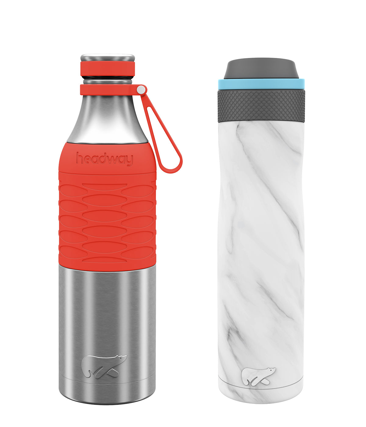 Hydration Goals Combo (Burell Classic Bottle 750 ML Coral + Oslo Stainless Steel Bottle 750 ML - Marble)